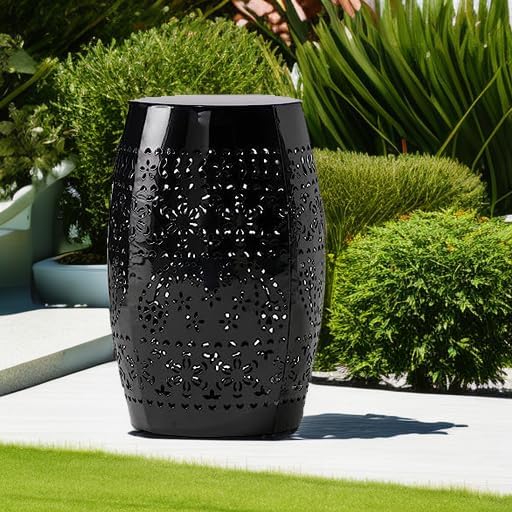 Christopher Knight Home Ruby Outdoor 12" Iron Side Table, Black