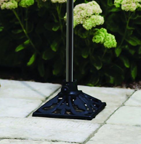 TIKI Cast Iron Torch Stand/Heavy-Duty Freestanding & Weather-Resistant_Torch Base for Patio, Garden, Deck & Backyard/Fits Torch Poles 0.75" to 1.25" – 9" x 9", Black (Pack of 4)