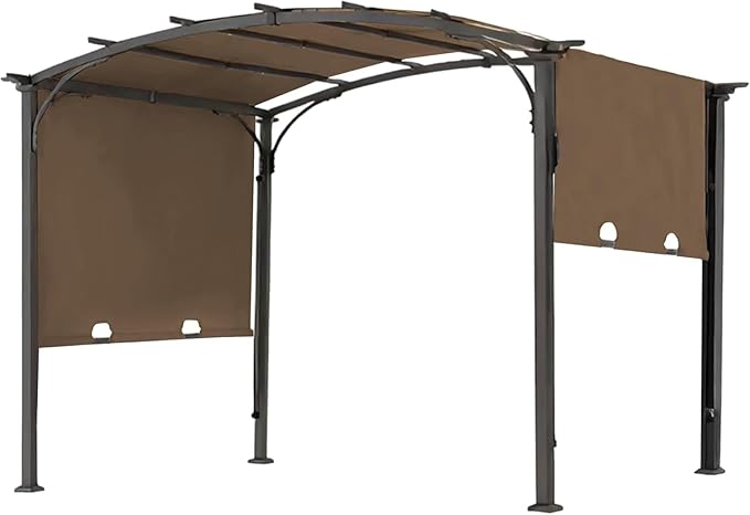 85''x 208'' Universal Doubleton Steel Pergola Replacement Cover for Pergola L-PG080PST, (Brown)