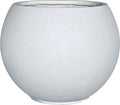 17 H x 21" Dia (15" Pot Opening) Round Fiberstone Planter with Drainage Hole, White, Indoor/Outdoor Large Plant Pot for Home Patio Garden, Ideal for Large Plants