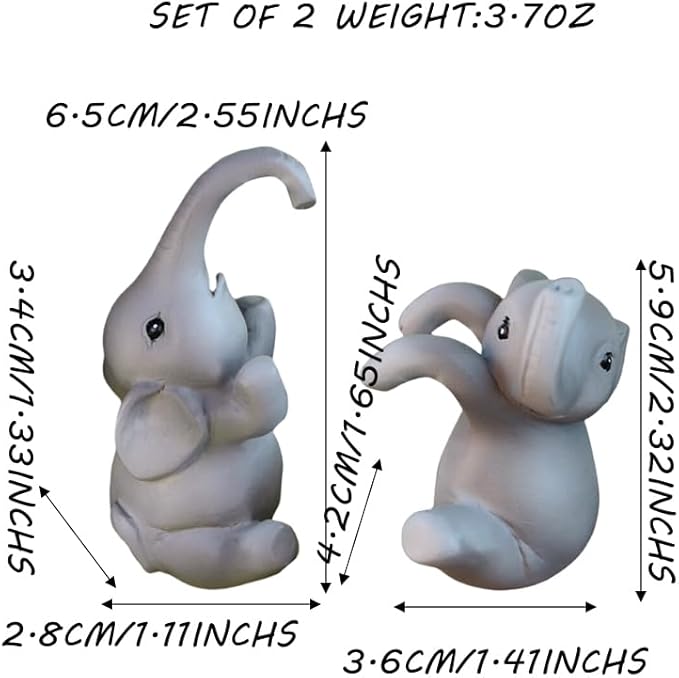 2-Piece Set Elephant Pot Huggers for Planters, Climbing Elephants Flower Pot Hugger, Hanging Plant Decorations for Pots, Cute Plant Pot Decorations for Home Garden Patio Fence Lawn Yard (Elephant)