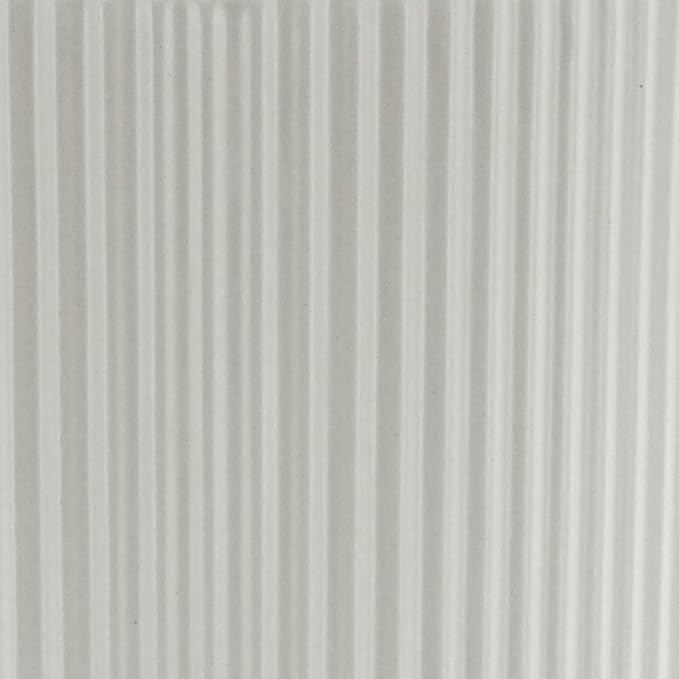 Amazon Basics Fluted Ceramic Round Planter with Drainage Hole, Indoor Outdoor Flower Pot, 10-inch, White