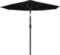 AreShark 9 FT Patio Umbrella for Outdoor, Outdoor Table Umbrella with Push Button Tilt and Crank, Outdoor Patio Umbrellas with 8 Sturdy Ribs for Market, Garden, Pool (Black)
