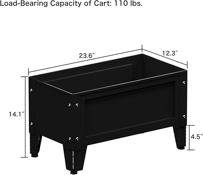 Elevated Metal Planter Box Stand Heavy Duty Raised Garden Bed for Vegetables Flowers Herbs Indoor Outdoor Use, Charcoal