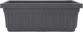 The HC Companies Venetian Window Planter Box w/Drain Plug - Long Planter Box for Windowsills, Balconies & More - Plastic Large Rectangular Planters for Herbs & Flowers (30" Warm Gray, Pack of 1)