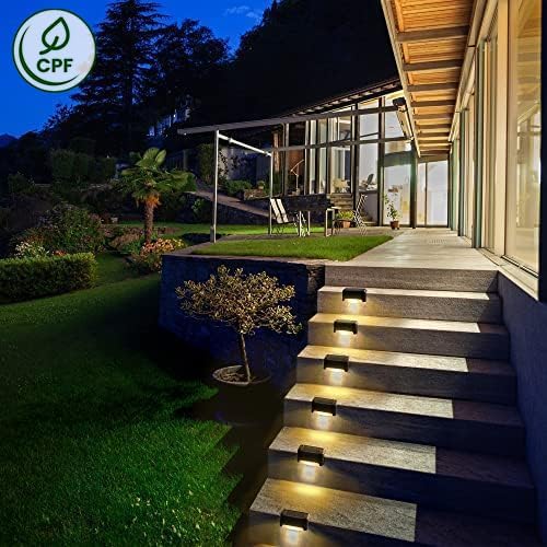SOLPEX 20 Pack Solar Deck Lights Outdoor, Waterproof Led Lights for Outdoor Stairs, Step, Fence, Yard, Patio, and Pathway(Warm White)