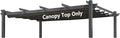Pergola Shade Cover Replacement Canopy Top Compatible with 10 X 13 ft 6-Bar Pergola Frames - Gray (Canopy Size 116" W x 135" L, Canopy Top Only)