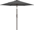 AreShark 7.5FT Patio Umbrella Table Market Umbrella with 6 Sturdy Ribs, Button Tilt/Crank, Heavy-Duty Outdoor Umbrellas for Pool, Deck, Garden and Backyard, Gray