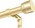 Gold Curtain Rod Itself is 30-144 inch 2 Pack, Fit 30 to 142, 66 to 120 inch Windows with 1 Inch Diameter, Splicing Extra Long Heavy Duty Adjustable Telescopic Rod