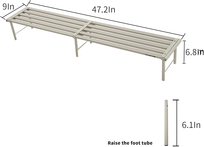 SBDSBD OUTEROOM Metal Plant Stand, Rust-proof Aluminum Flower Pot Stand, Plants Display Stands Decoration Racks for Living Room Balconies and Gardens (120 White)