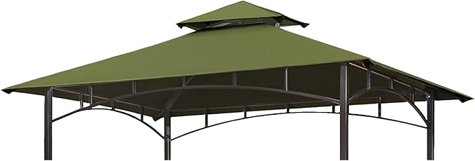 Eurmax USA High Performance Grill Gazebo Canopy Replacement Cover 5x8 BBQ Shelter Top(Lemon Green)