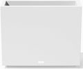 Veradek Block Series Span Plastic Planter - Tall Rectangular Planter for Indoor or Outdoor Patio/Porch, White, 24.25 in Height, 12 in Width, 30 in Length