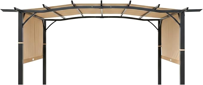 Garden Winds Durable Replacement Canopy Top Cover Compatible with The 49964, 23700 Aldi Gardenline Belavi and Shoprite Pergola - Classic Sand Beige, 350