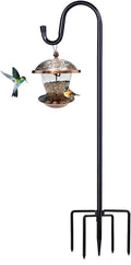 Shepherd Hooks for Outdoor, ToyHotels 1 Pack 78 Inch Bird Feeder Pole with 5 Prongs Base for Hanging Lantern, Hummingbird Feeder, Lightweight Plant, Shepherds Hook for Bird Feeders for Outside