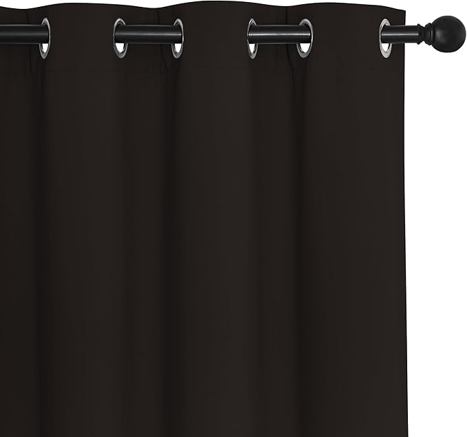 NICETOWN Blackout Patio Curtains 100 x 144 Inches Long for Sliding Door Extral Wide Blackout Curtain Panels Thermal Insulated Room Divider - Grommet Top, 100" W x 144" L, 1 Panel, Toffee Brown