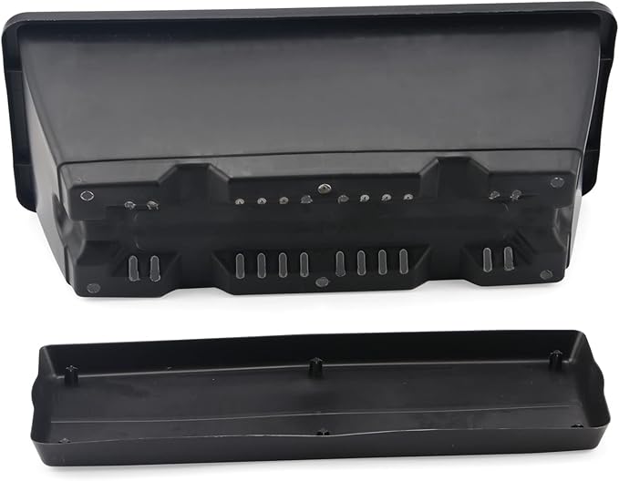 LEXININ 6 Pack 17 Inch Black Plastic Rectangular Window Planter Box, Window Vegetable Planter Box with Trays, Rectangular Flower Pots for Windowsill, Garden, Balcony, Patio, Black