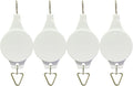 Pack Plant Hook Pulley, Retractable Plant Hanger Easy Reach Hanging Flower Basket for Garden Baskets Pots and Birds Feeder Hang High up and Pull Down to Water Or Feed (White 4Pack)