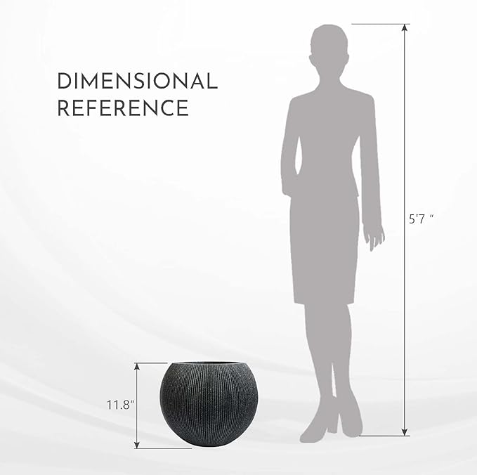 14.5 Inch Dia Plastic Round Black Planters for Outdoor Plants, Plant Pot with Drainage Holes and Plug for Home Patio Garden, Large Flower Pot for Indoor and Outdoor Plants, 11.8 H (8.9" Pot Opening)