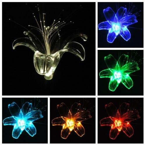 Solar Powered Garden Stake LED Light, Set of 2 (Lily Flower)