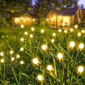 12-Pack Garden Solar Lights, 96 LED Solar Lights Outdoor for Garden Decor, Waterproof Firefly Light Outdoor (Sway by Wind), Swaying Light for Outside Yard Pathway Landscape Decorations (Warm White)