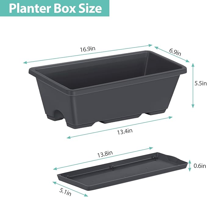 YBING Raised Garden Bed with Wheels Outdoor Elevated Planter Box Stand 6 Pocket Raised Flower Bed with Legs and Storage Shelf Herb Garden Planter for Patio 30" Tall, Dark Grey