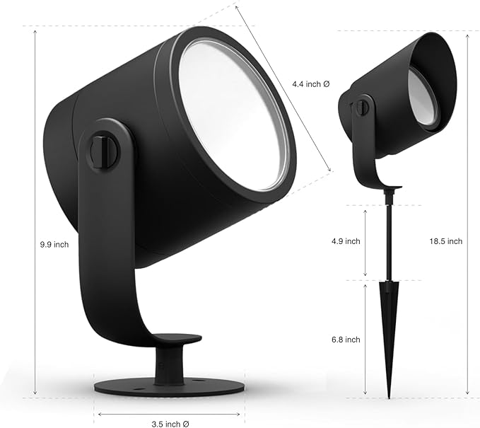 Philips Hue Lily XL Outdoor Smart Spot Light - White & Color Ambiance LED Walkway Lights - Low Voltage Lighting - 1 Pack - Requires Bridge and Power Supply - Control with App and Voice - Weatherproof