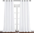 NICETOWN White Room Darkening Curtain 95 inches Long for Living Room - (50% Blackout) Grommet Top Thermal Insulated Window Treatment Sound Reducing Drape for Bedroom (1 Panel, W52 x L95)