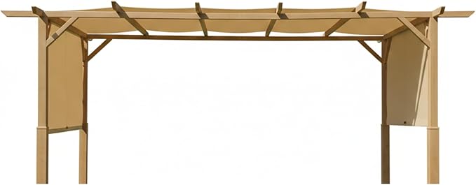 Garden Winds Durable 350 Replacement Canopy Top Compatible with Aldi Pergola Models 23700-23, 822993, 49964 - Beige