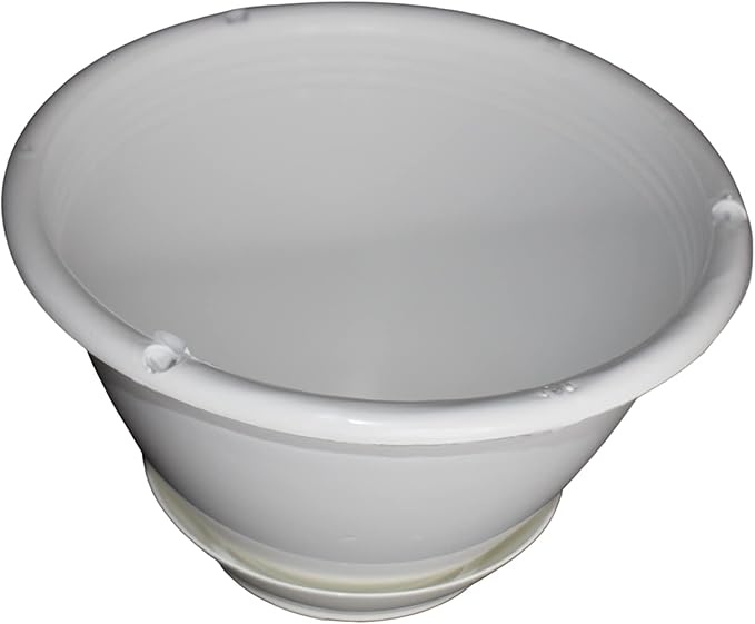 8 inchWhite Plastic Hanging Basket with Saucer by Koba (10)