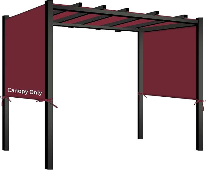 17x6.8 Ft Universal Pergola Replacement Canopy, Outdoor Canopy Shade Cover(Cover Only) (Red)