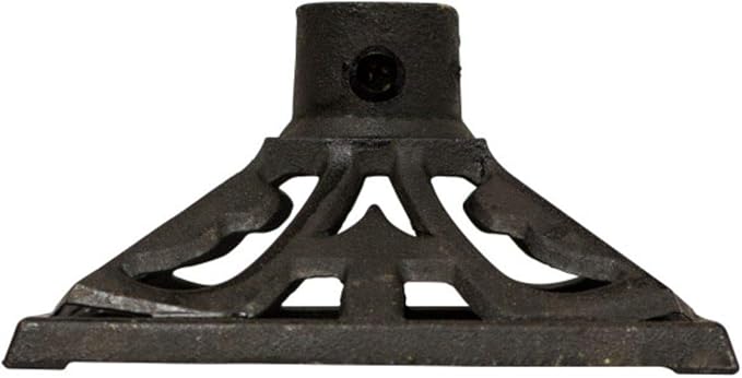 TIKI Cast Iron Torch Stand – Heavy-Duty, Freestanding & Weather-Resistant Torch Base for Patio, Garden, Deck & Backyard – Fits Torch Poles 0.75" to 1.25" – 9" x 9", Black