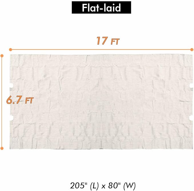 Universal Doubleton Steel Pergola Replacement Cover for Pergola Structures L-PG080PST, 80''x 205'' (Beige)