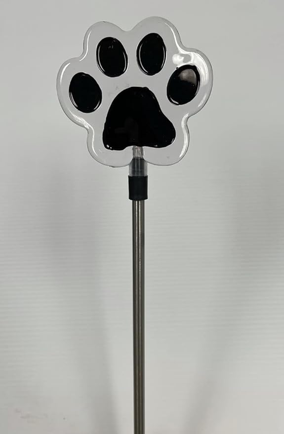 Solar Garden Stake Lights with Color Changing LED or Regular White LED Landscape Path Lights (Set of 2) (Dog Paw)