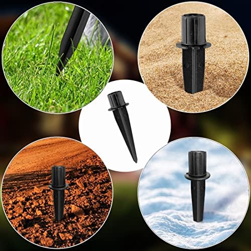 Metal Stakes Solar Lights Replacement Spike - Outdoor Ground Stake for Garden Lights Landscape Yard Pathway Patio Christmas Lamps Pole (Metal-6 Pack) - 0.78x5.36 inches