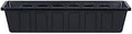Root & Vessel Poly-Pro Plastic Flower Box Planter, Black, 24-Inch