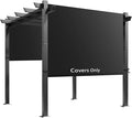 Universal Waterproof Pergola Canopy Shade Cover Replacement - 17'x6.8' Outdoor Sun Shades Canopy Top for Patio Gazebo Deck Balcony Porch, Cover Only (Black)