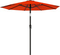 AreShark 9 FT Patio Umbrella for Outdoor, Outdoor Umbrella with Push Button Tilt and Crank, Outdoor Patio Umbrellas with 8 Sturdy Ribs for Market, Garden, Deck, Backyard, Pool (Orange)