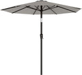 AreShark 9 FT Patio Umbrella for Outdoor, Outdoor Table Umbrella with Push Button Tilt and Crank, Outdoor Patio Umbrellas with 8 Sturdy Ribs for Market, Garden, Pool (Light Gray)