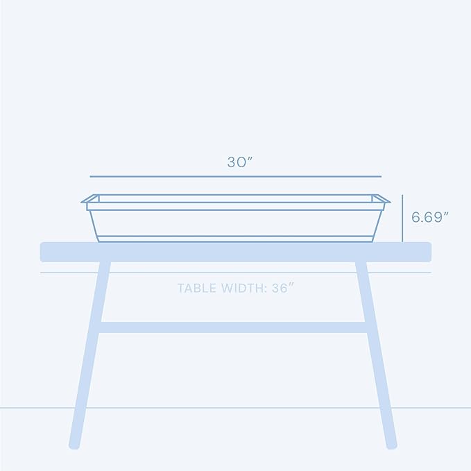 Bloem Dura Cotta 30" Basil Resin Rectangle Window Box Planter with Saucer Tray for Indoor and Outdoor Gardening