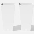 Veradek V-Resin Indoor/Outdoor Taper Planter, Set of 2 (30 inch, White)
