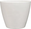 Classic Home and Garden Vogue Planter Pots w/Pottery Quality Finish - Modern Indoor & Outdoor Flower Pots - UV-Resistant Porch Planters - Decorative Pot for Flowers & Herbs (8” Stark White)