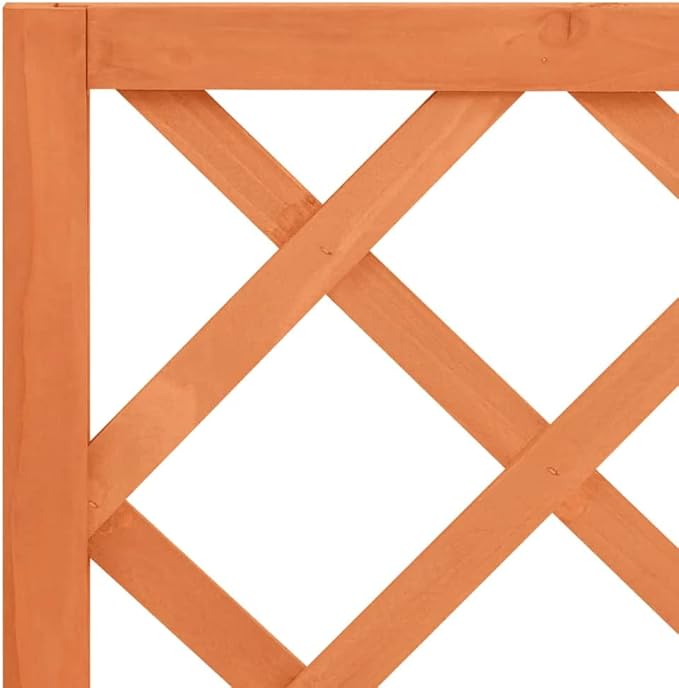 vidaXL Planter, Flower Box, Trellis Raised Bed, Outdoor Planter for Patio Backyard Garden Balcony Porch Vegetables Herbs, Solid Firwood