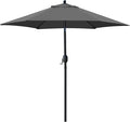 Sunnyglade 7.5' Patio Umbrella Outdoor Table Market Umbrella with Push Button Tilt/Crank, 6 Ribs