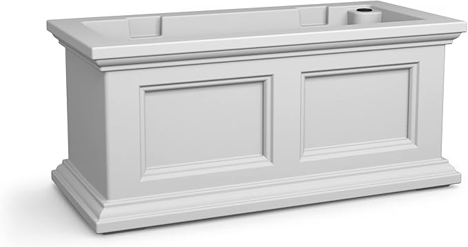 Mayne Fairfield 2-Foot Window Box – Self-Watering, Weather-Resistant Planter for Flowers – Durable Design for Outdoor Use, Perfect for Windows