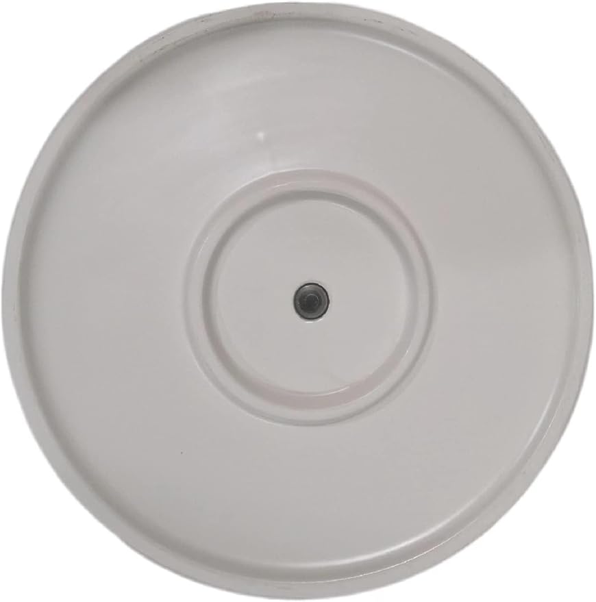 Amazon Basics Fluted Ceramic Round Planter with Drainage Hole, Indoor Outdoor Flower Pot, 10-inch, White