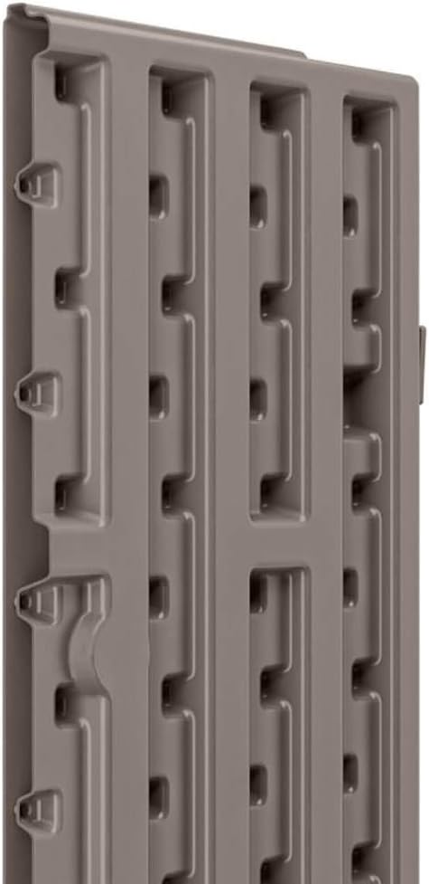 Suncast 2 Pack 4 Cubic Feet Resin Single Shelf Garage Wall Storage Cabinet, Platinum
