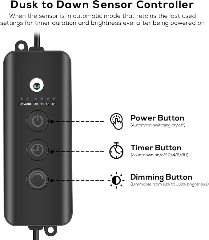 SUNTHIN Outdoor Landscape Lighting with Dusk to Dawn Sensor Controller, 4 Pack