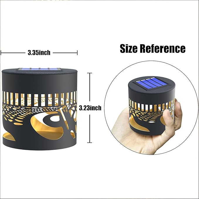 4 Pack Solar Fence Lights Metal Solar Powered Outdoor Wall Deck Step Lights Owl Theme Waterproof Fence Light for Garden Post Patio Backyard Yard Decor, Gardening Gifts for Women Mom Grandma