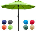 Sunnyglade 9Ft Patio Umbrella Outdoor Table Umbrella with 8 Sturdy Ribs (Grass Green)