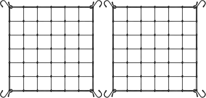 VIVOSUN 3 x 3Ft. Elastic Trellis Netting with 4 Hooks for Climbing Plants, Vegetables, Fruits, and Flowers, 2-Pack